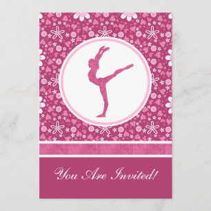 Convites Corações Rosa Personalizados e Ginástica Floral