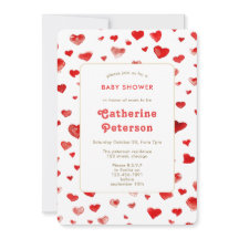 Corações Vermelhos Cor de Água Moderna e Bonita