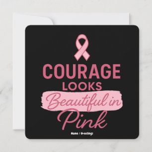 Convites Coragem fica linda no Cancer rosa