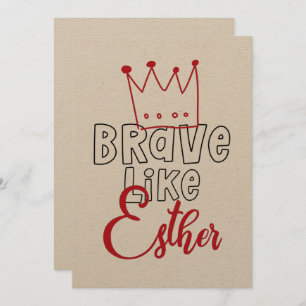 Convites Corajosa como Esther - Arte Judaica Inspiradora