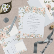 Coral Azul Pêssego Pastel do Jardim de Algodão