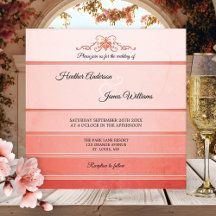 Coral, cor-de-rosa, com tons riscados no casamento