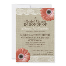 Coral Daisy e Lace Chá de panela