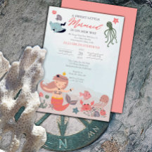 Coral Doce Pequena Chá de fraldas De Sereia No Mar