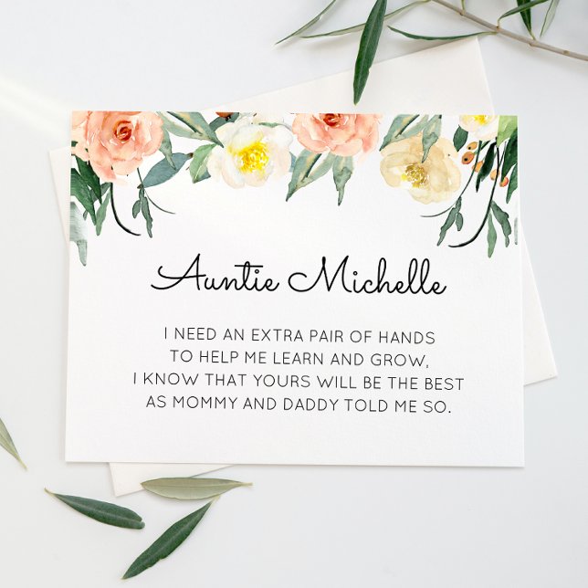 Convites Coral Flowers Você Será Minha Proposta De Madrinha (Criador carregado)