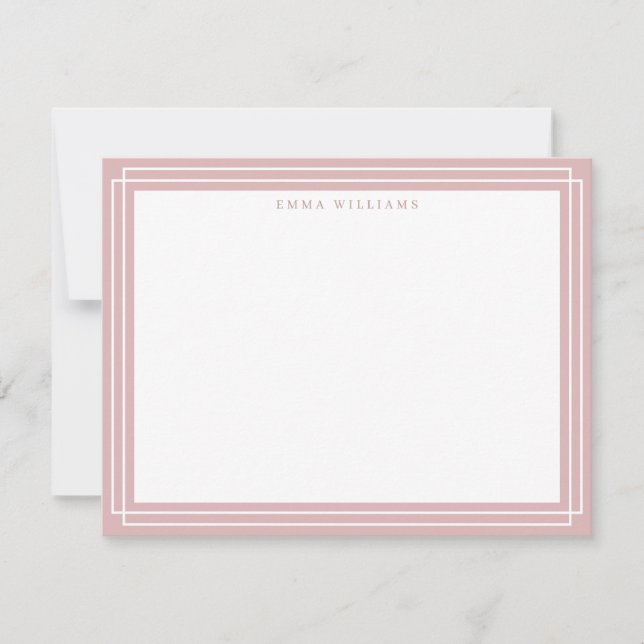 Convites Coral Frame Note Card (Frente)