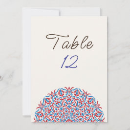 Convites Coral Marble Stone Mandala Wedding Table Number
