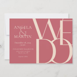 Convites Coral Negrito Minimalista