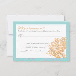 Convites Coral Wedding Response   RSVP Inv De Casamento Tro