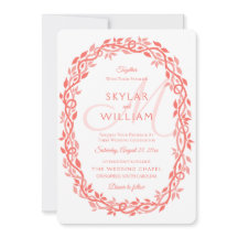 Coral Woodsy Casamento Vivendo Coral Wreath Chic