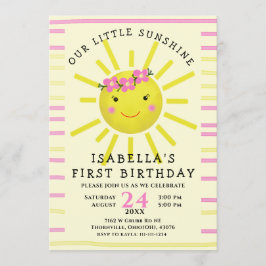 Convites Corante Amarelo Nosso Pequeno primeiro aniversario