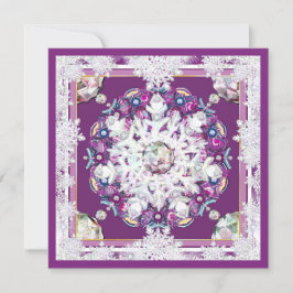 Convites Corante vermelho cardinal e floco de neve