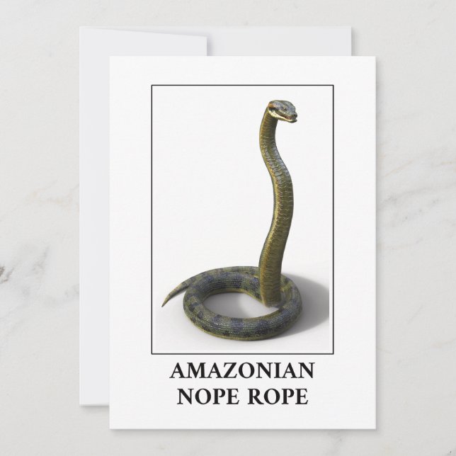 Convites Corda Amazônica - Perigo do Cobra de Anaconda (Frente)