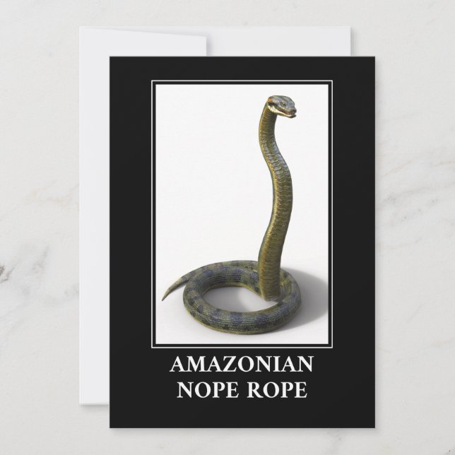 Convites Corda Amazônica - Perigo do Cobra de Anaconda (Frente)