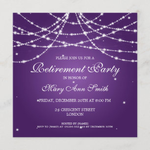 Convites Corda elegante do partido de aposentadoria das