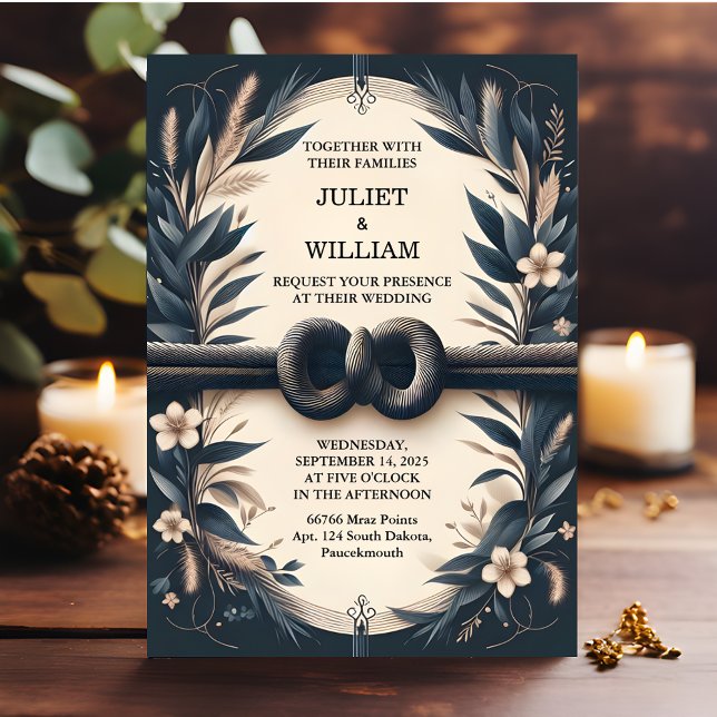 Convites Corda Floral Que Estamos A Casar Casando (Criador carregado)