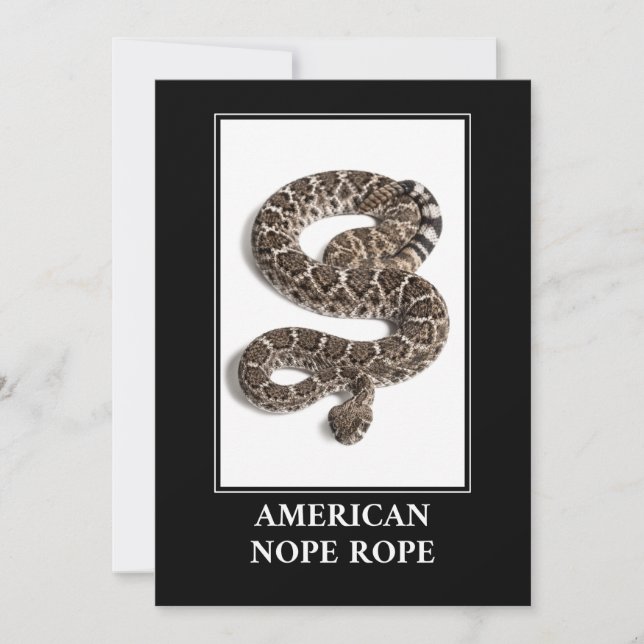 Convites Corda Nope Americana - Perigo para Cobra de Cascav (Frente)
