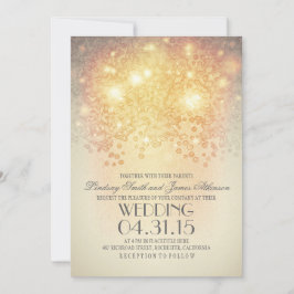 Convites corda reluzente luzes casamento vintage elegante
