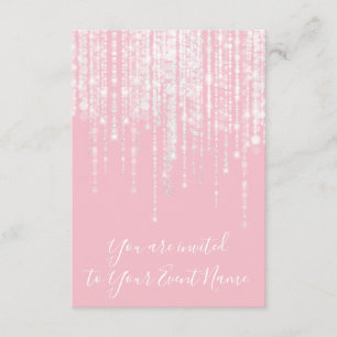 Convites Cordas cor-de-rosa Doce 16.ª 15 Bridal Spark Girly