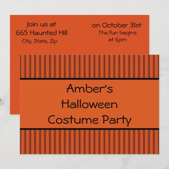 Convites Cordas de Halloween (Frente/Verso)