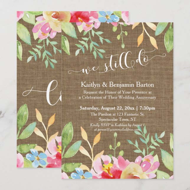 Convites Cordões de Luz com Renda de Estopa Ainda Fazemos A (Frente/Verso)