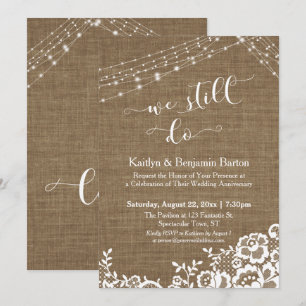 Convites Cordões de Luz com Renda de Estopa Ainda Fazemos A