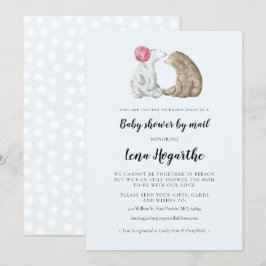 Convites Cores d'água cegas exibem Chá de fraldas por email