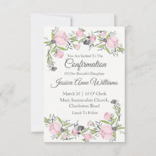 Convites Cores d'água de confirmação