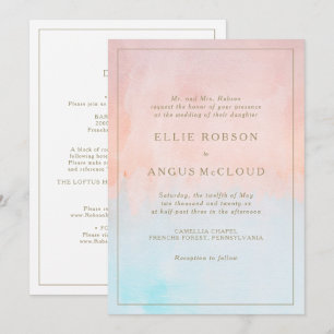 Convites Cores De Água De Verão Em Um Casamento