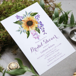 Convites Cores de água do Sol Chá de panela Floral