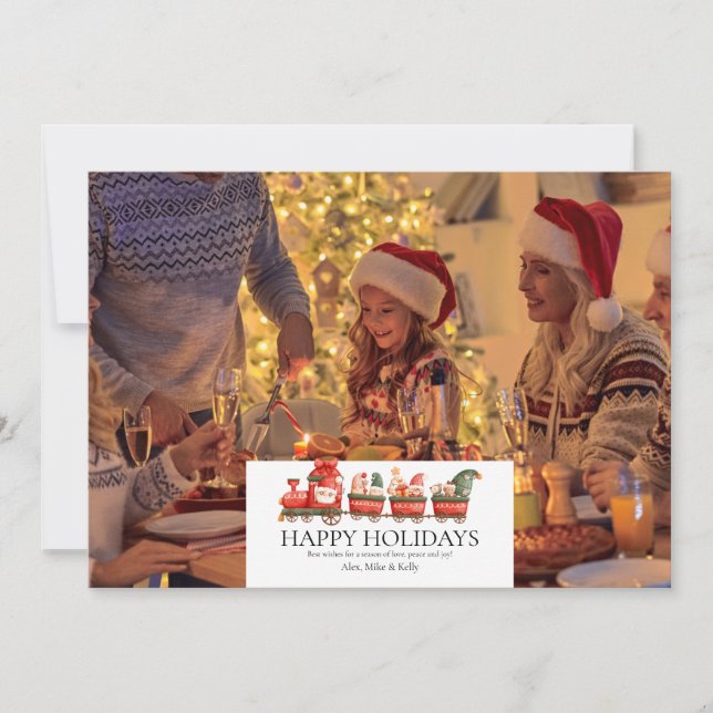 Convites Cores de Água Escandinavas Foto dos Gnomos de Nata (Frente)