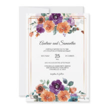 Cores de Casamento Roxo e Laranja Queimada