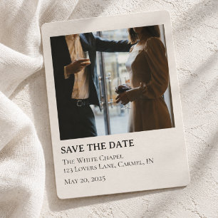 Convites Cores de Roupas de Casamento de Foto Moderna Salve