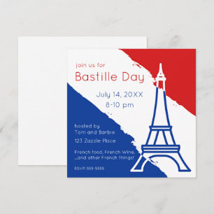 Convites Cores de Sinalizador Francês na Torre Eiffel