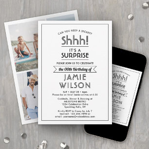Convites Cores DIY • Shhh! Surpresa Festa de Aniversário 4 