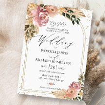 Cores Neutrais Chic Boho Floral Casamento