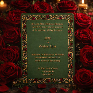 Convites Cores Personalizáveis Folhagem Floral Vinheta de F
