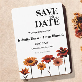 Convites Cores Vermelhas e Sunset Cor Floral Branca e Laran