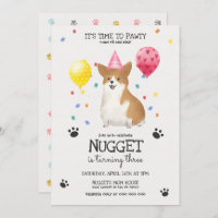 Corgi Deixa Cachorro Pawty Voar Rosa