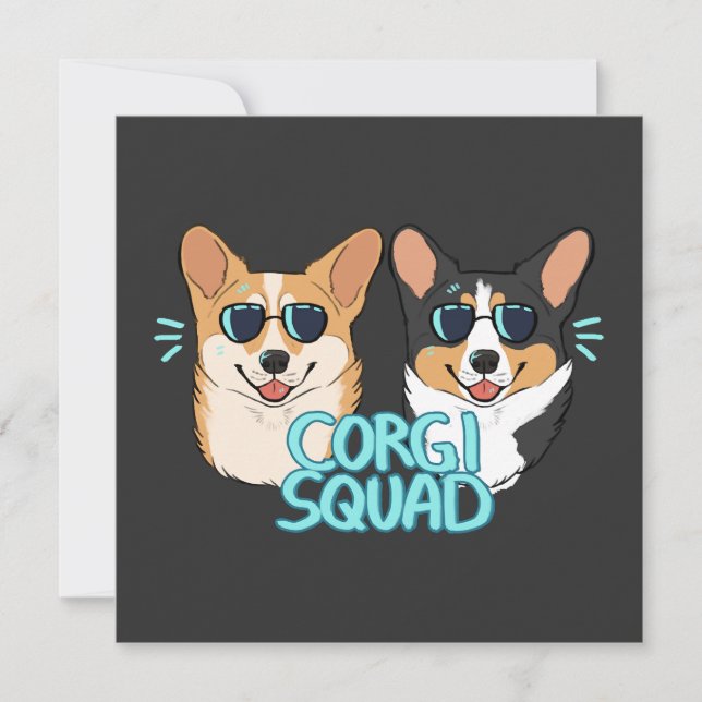 Convites Corgi Squad  The Doctor And The Queen (Frente)