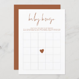 Convites CORIANDER Boho Terracotta Chá de fraldas Bingo Gam