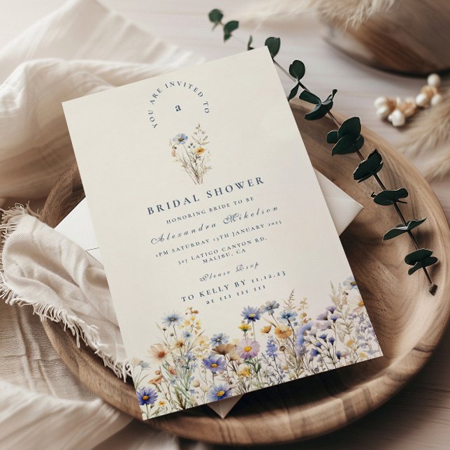 Convites Cornflower Meadow Bridal Shower (Criador carregado)
