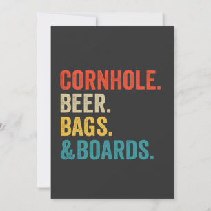Convites Cornhole Beer bolsas & Conselhos Engraçado Present