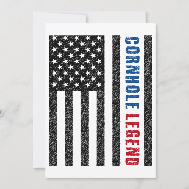 Convites Cornhole Legend USA (Frente)