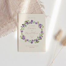 Coroa Botânica Roxa Lavanda Casamento