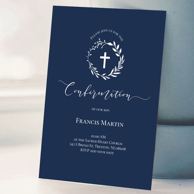 Convites coroa branca | Comunhão (Criador carregado)