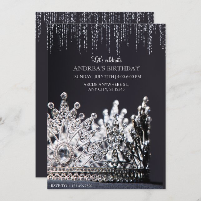 Convites Coroa da Rainha (Frente/Verso)