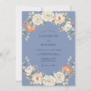 Convites Coroa de Casamento Ranunculus Centáurea
