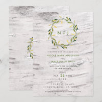 Coroa de Casamento Rústica de Madeira de Bétula Br