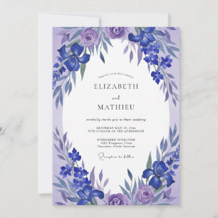 Convites Coroa de Casamento Violeta Lavanda